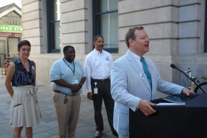 John Bennett speaks at City Hall